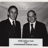 Photo of Rabbi Arnold Task and Congressman Howard Coble