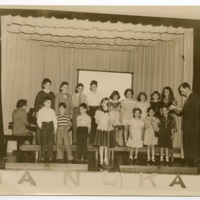 Students performing in Chanukah celebration